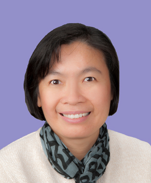 Thuy Bui on a purple background